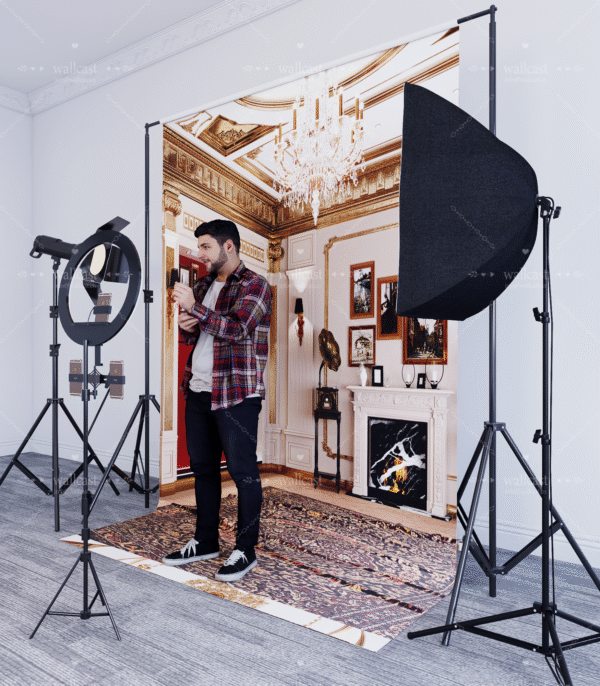European Classical Luxury Living Room Live Backdrop European Classical Luxury Living Room Live Backdrop